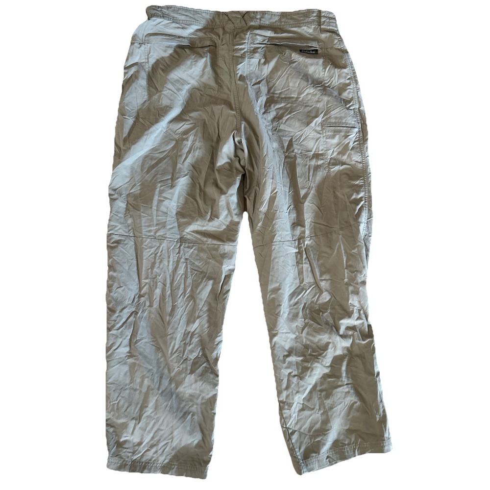 Cabelas Men's 38x30 Beige‎ Nylon Hiking Utility Pants 29" Inseam Zipper Pockets - Picture 3 of 6